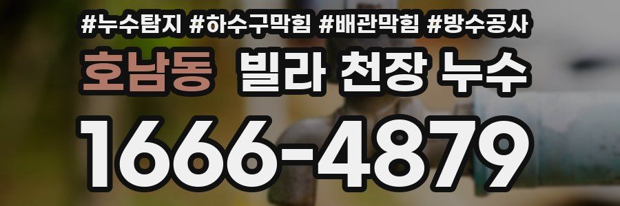 호남동 빌라 천장 누수