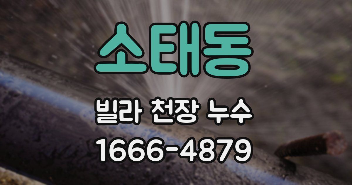 소태동 빌라 천장 누수