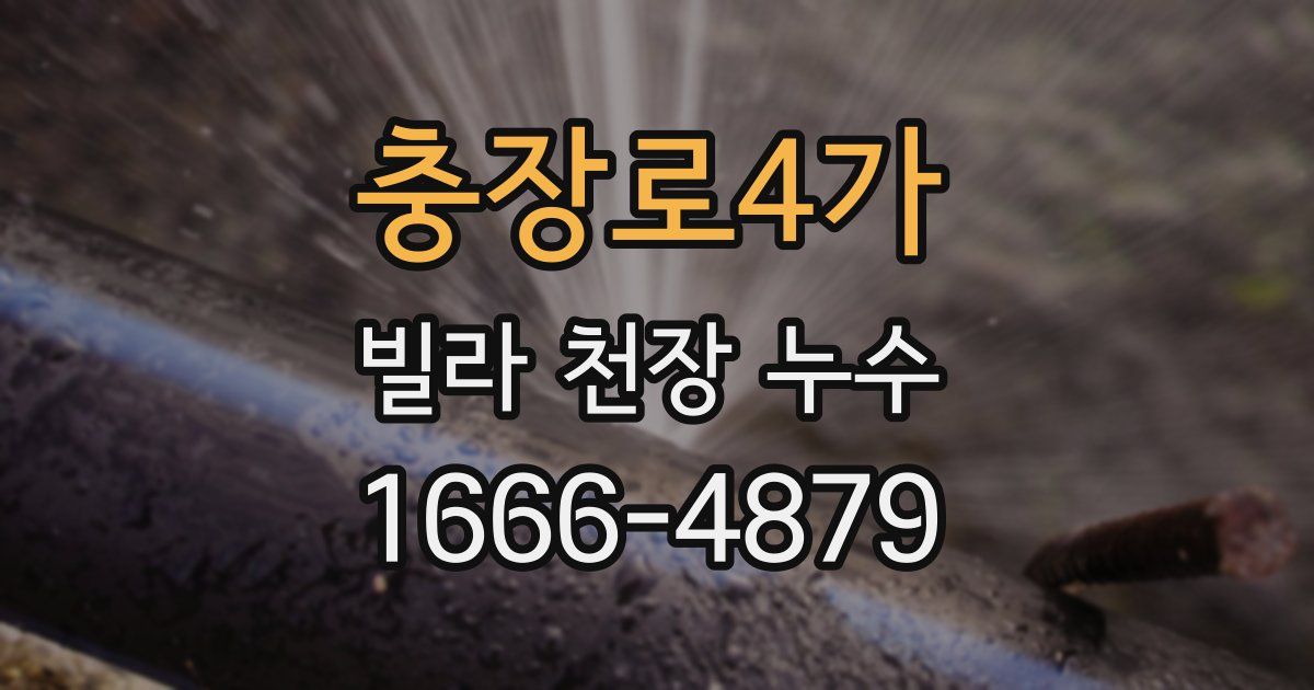 충장로4가 빌라 천장 누수