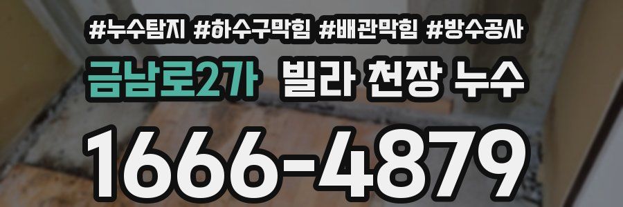 금남로2가 빌라 천장 누수