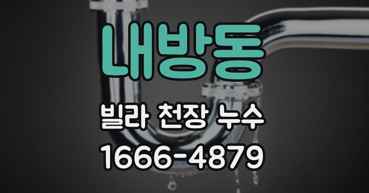 내방동 빌라 천장 누수