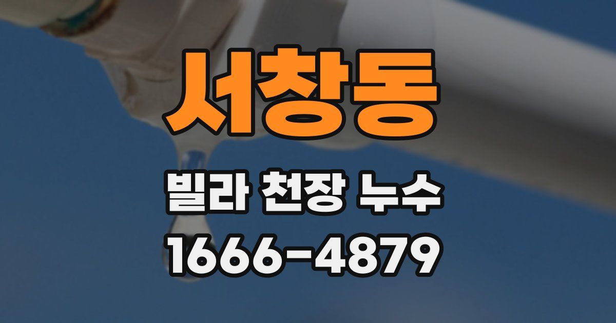 서창동 빌라 천장 누수