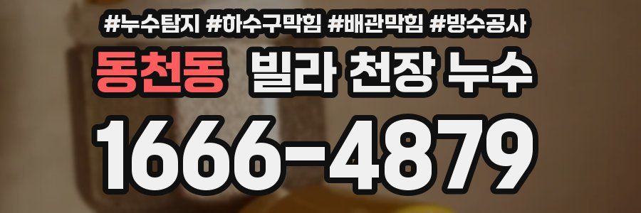 동천동 빌라 천장 누수