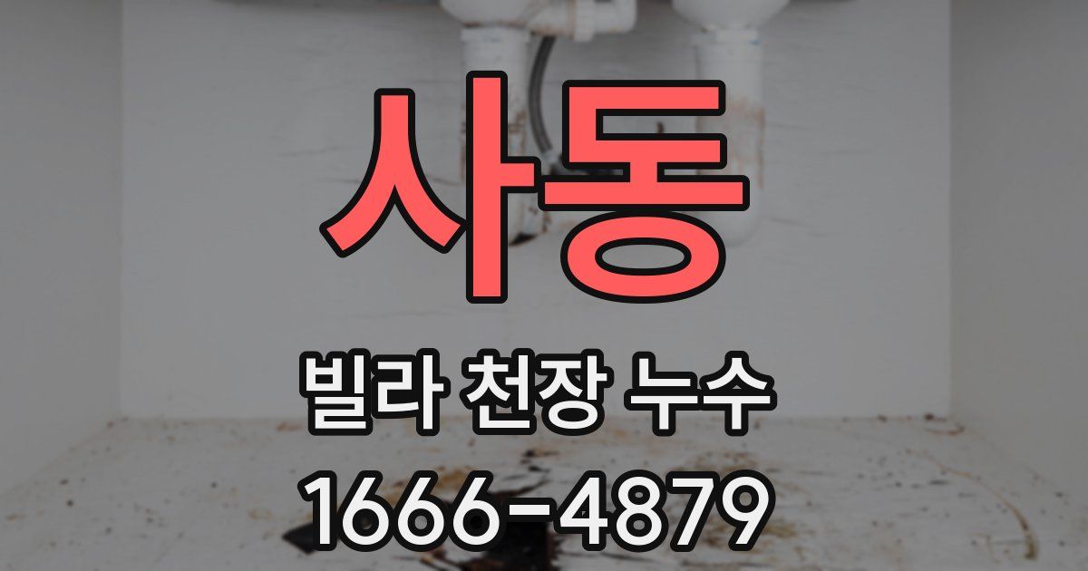 사동 빌라 천장 누수
