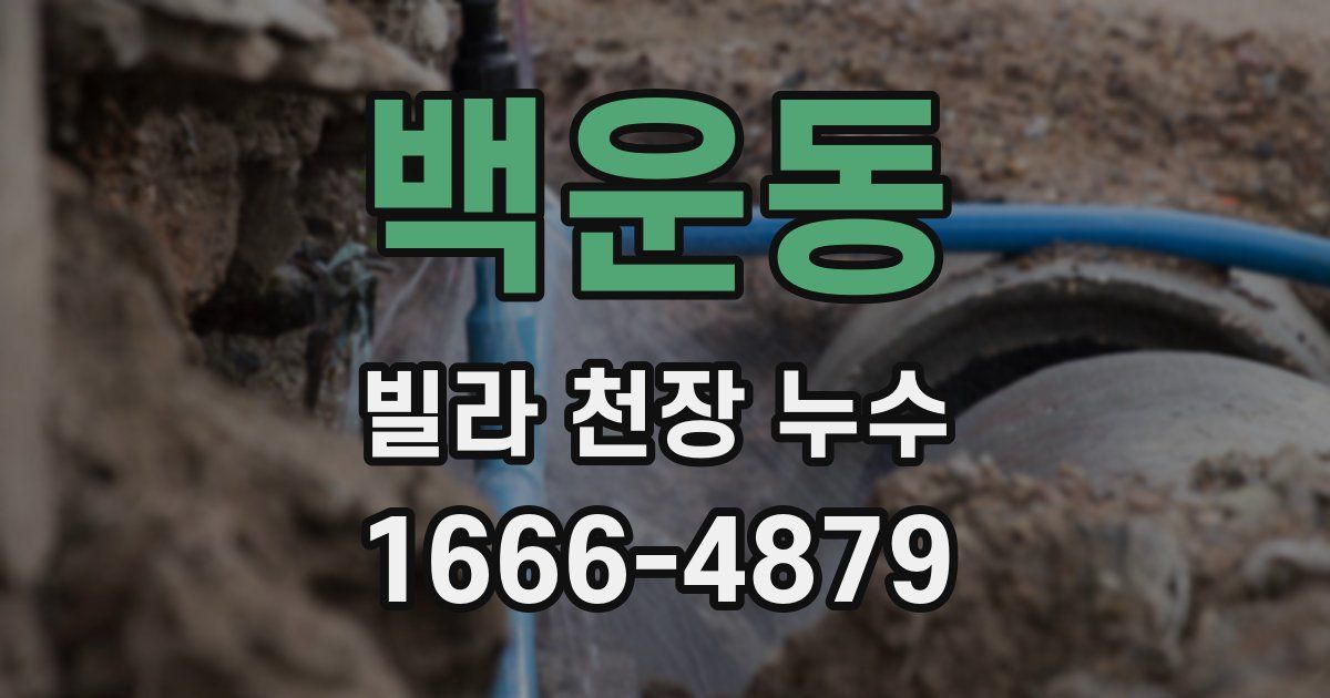 백운동 빌라 천장 누수