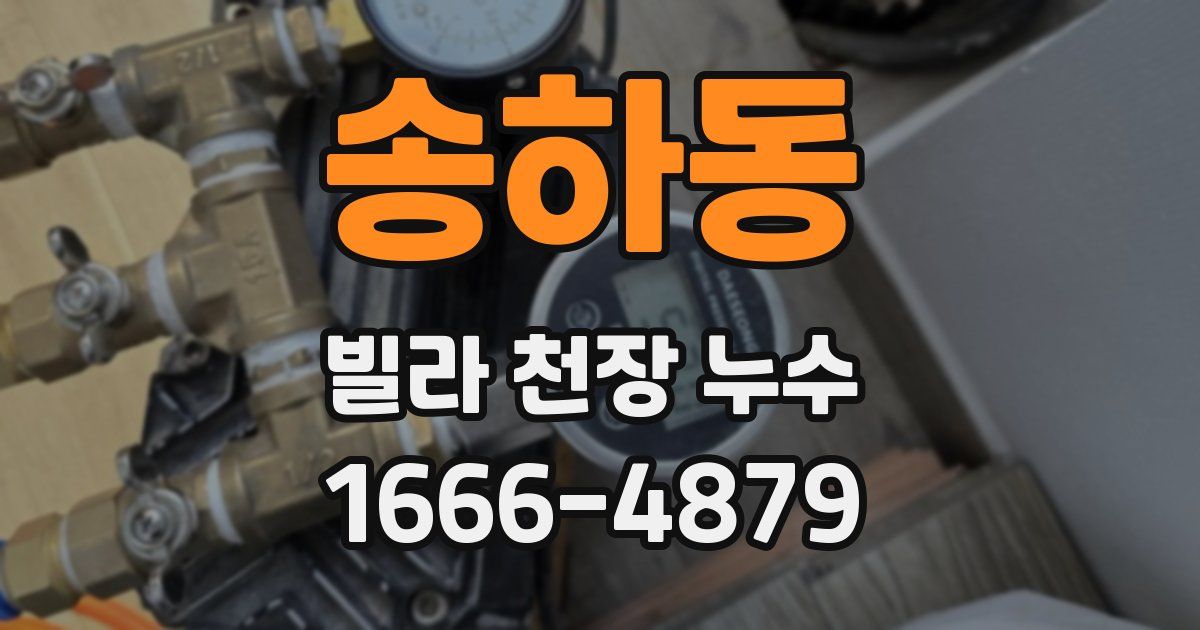 송하동 빌라 천장 누수
