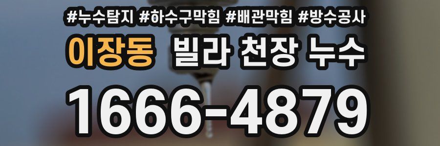 이장동 빌라 천장 누수