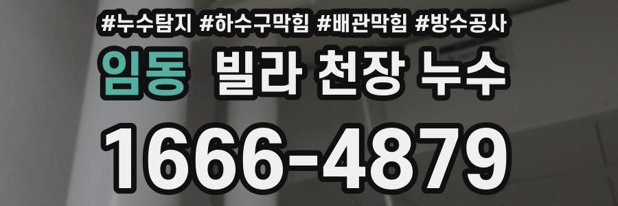 임동 빌라 천장 누수