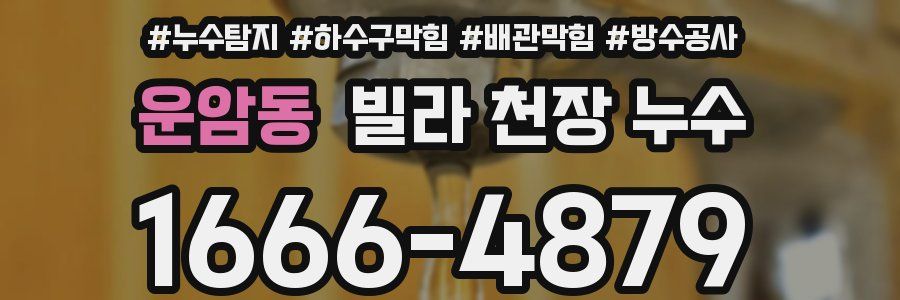 운암동 빌라 천장 누수