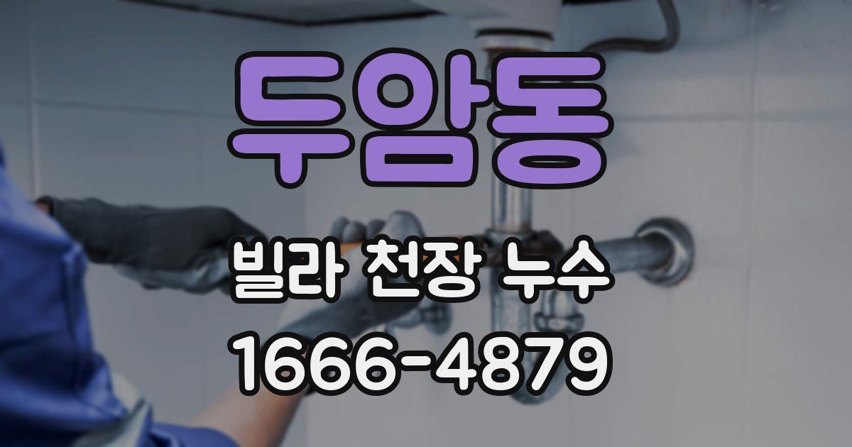 두암동 빌라 천장 누수
