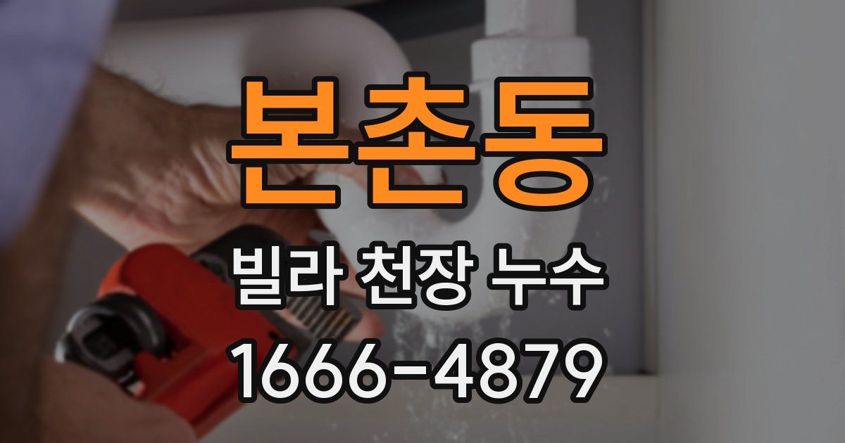 본촌동 빌라 천장 누수