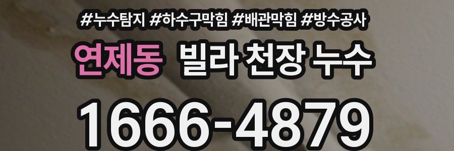 연제동 빌라 천장 누수