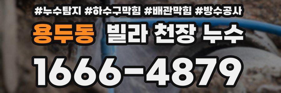 용두동 빌라 천장 누수