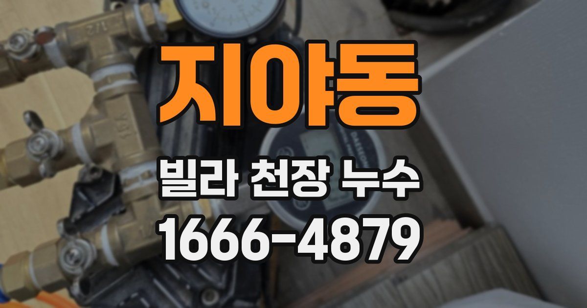 지야동 빌라 천장 누수