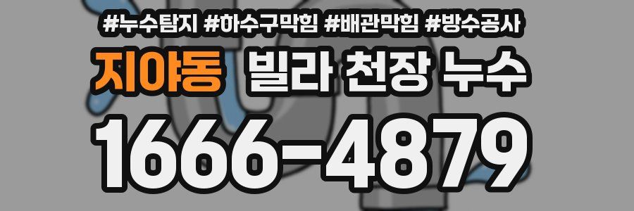 지야동 빌라 천장 누수