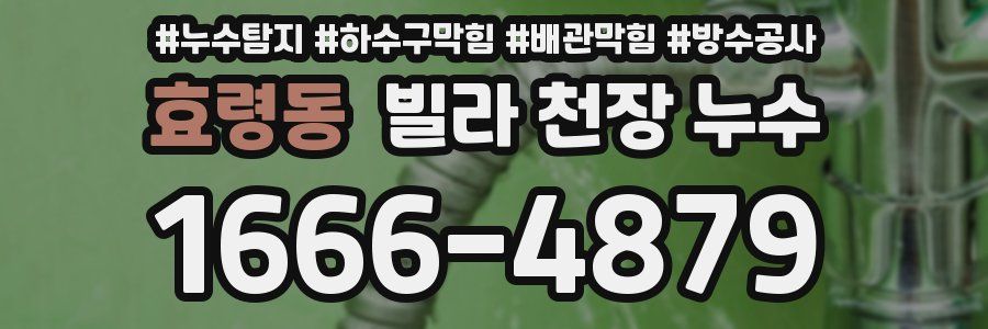 효령동 빌라 천장 누수