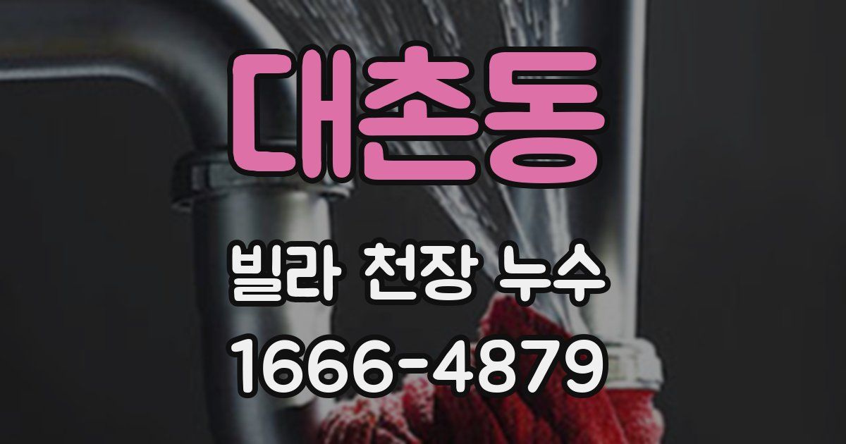 대촌동 빌라 천장 누수