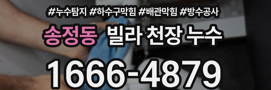 송정동 빌라 천장 누수