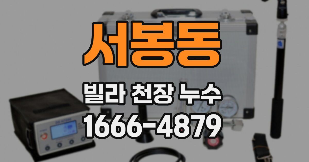 서봉동 빌라 천장 누수