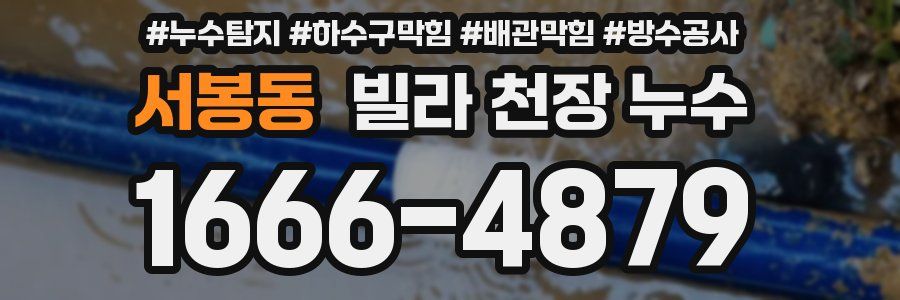 서봉동 빌라 천장 누수