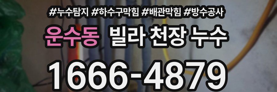 운수동 빌라 천장 누수
