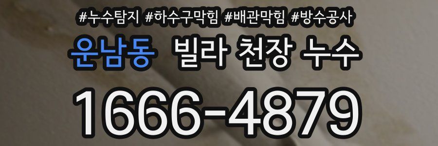 운남동 빌라 천장 누수