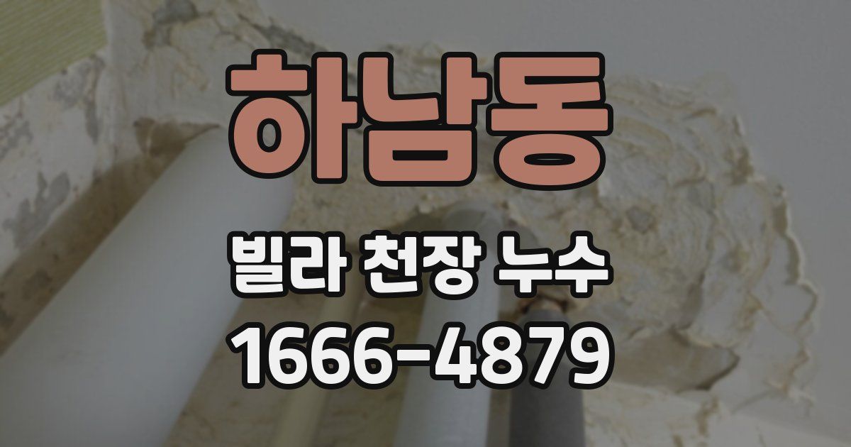하남동 빌라 천장 누수
