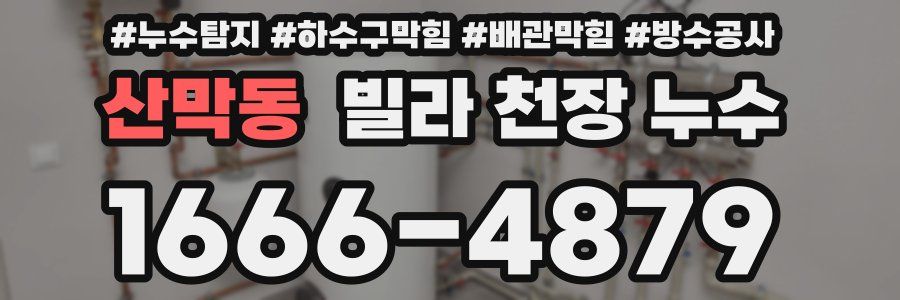 산막동 빌라 천장 누수