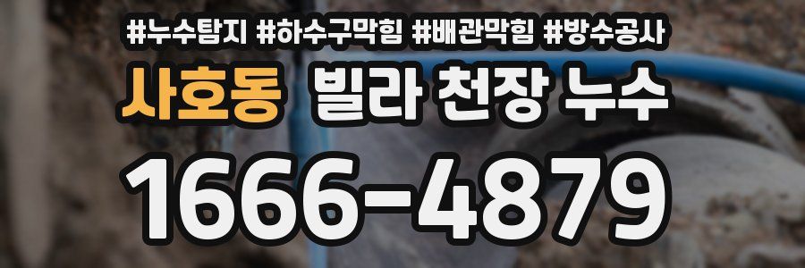 사호동 빌라 천장 누수