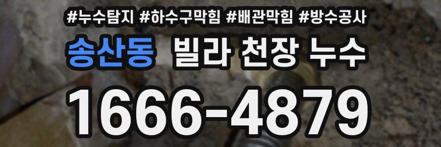 송산동 빌라 천장 누수
