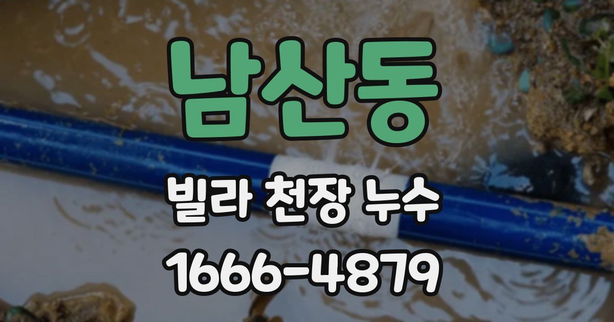 남산동 빌라 천장 누수