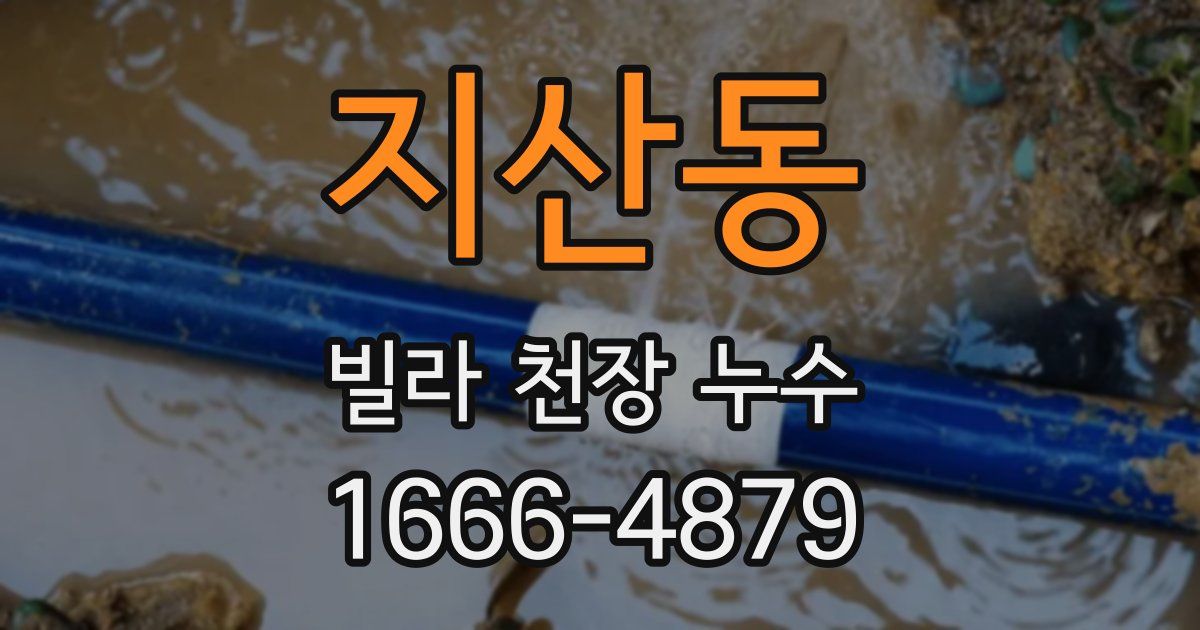 지산동 빌라 천장 누수