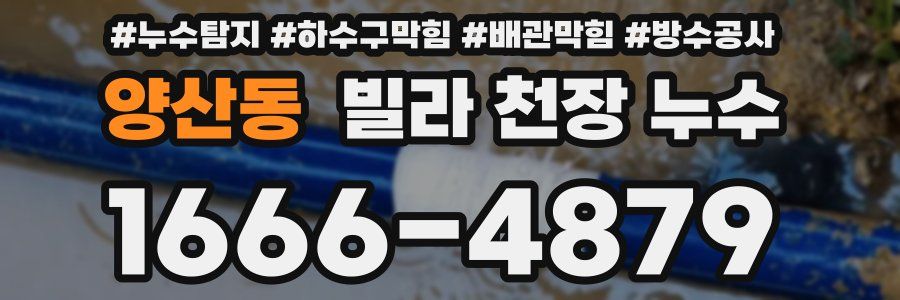 양산동 빌라 천장 누수