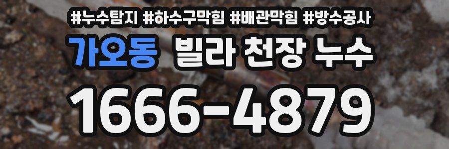 가오동 빌라 천장 누수