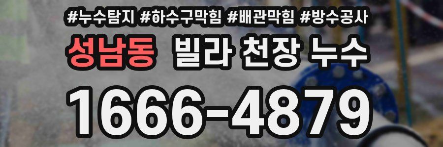 성남동 빌라 천장 누수