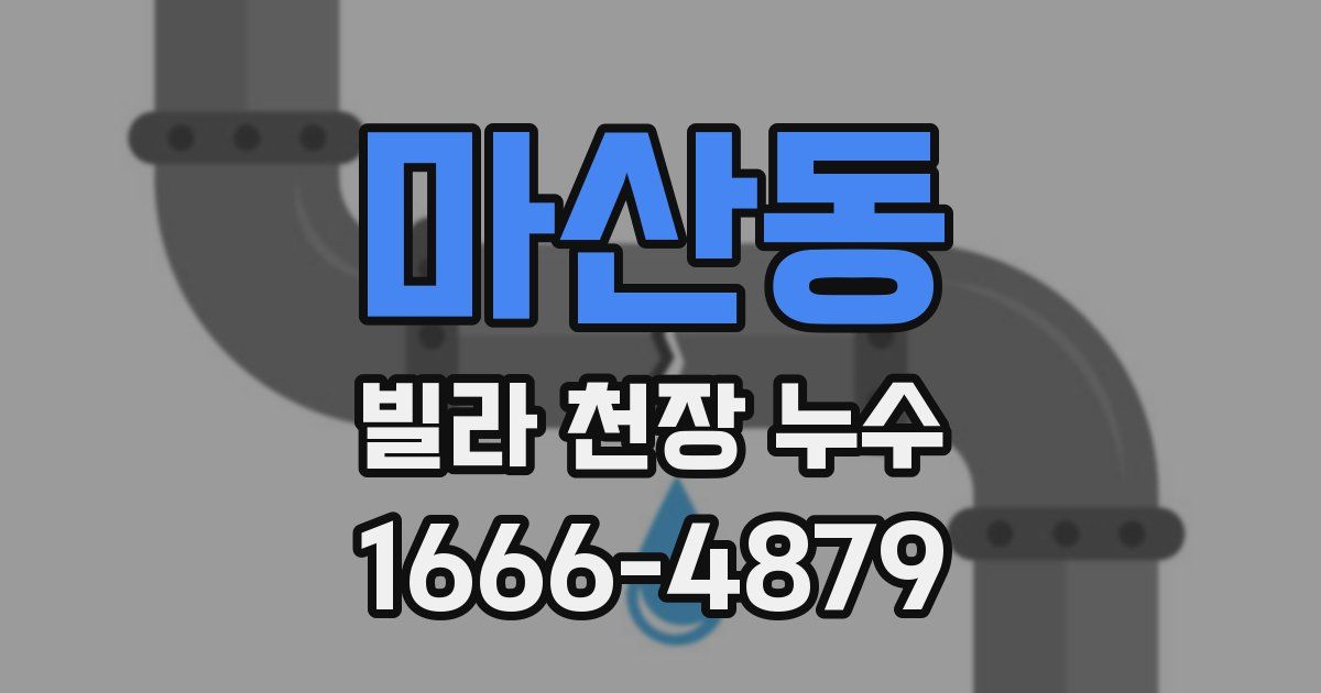 마산동 빌라 천장 누수