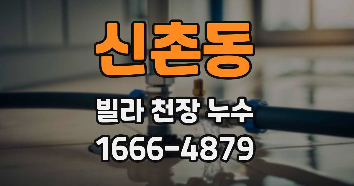 신촌동 빌라 천장 누수