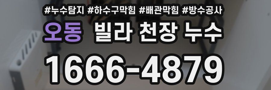 오동 빌라 천장 누수