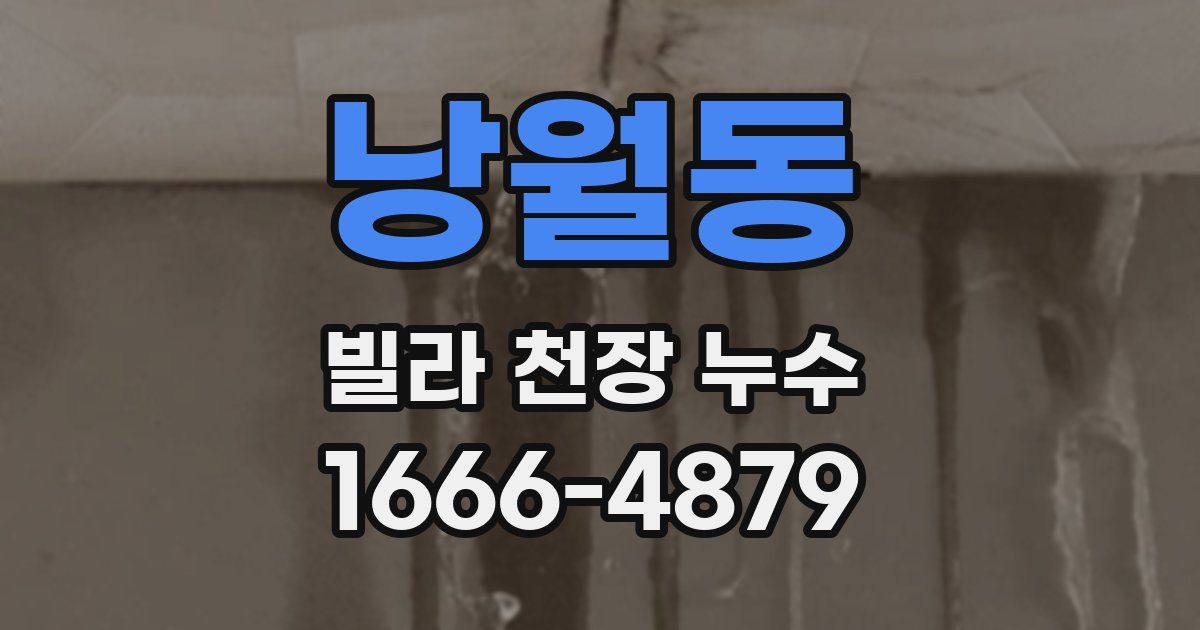 낭월동 빌라 천장 누수