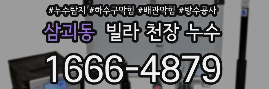 삼괴동 빌라 천장 누수