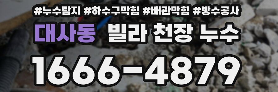 대사동 빌라 천장 누수