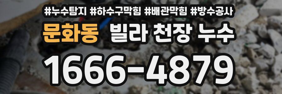 문화동 빌라 천장 누수