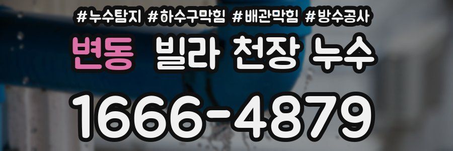 변동 빌라 천장 누수
