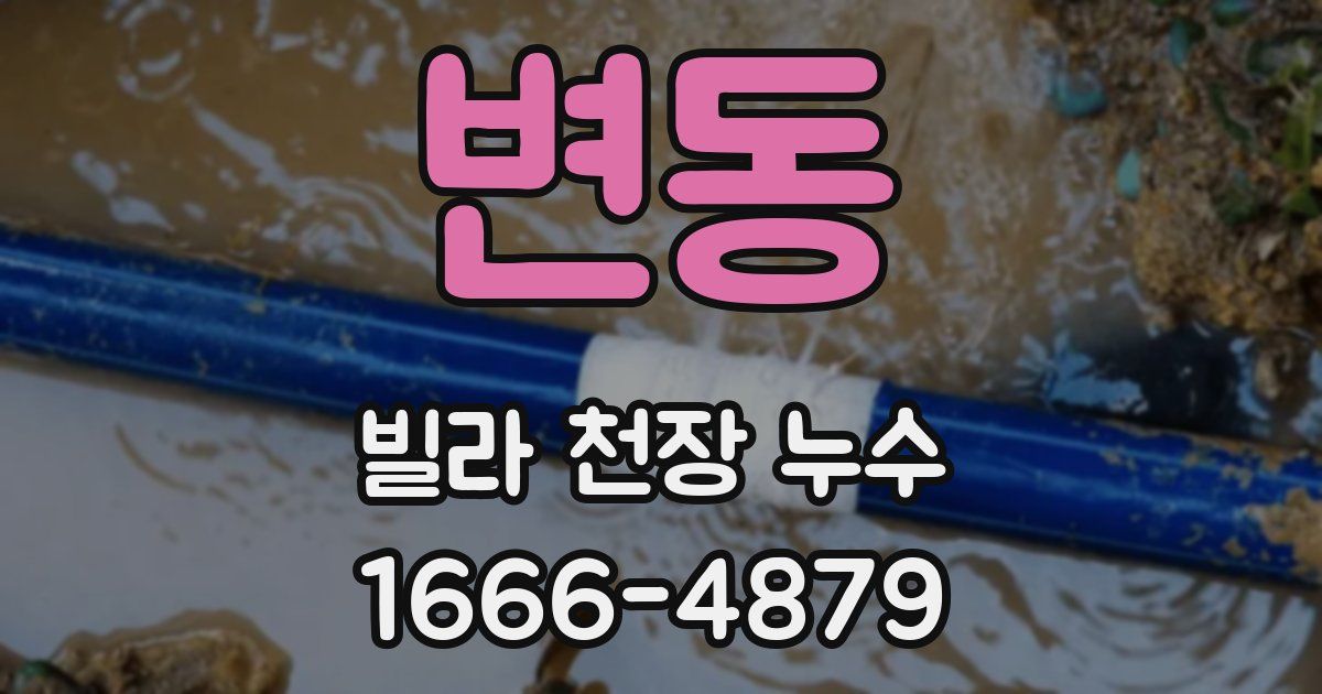 변동 빌라 천장 누수