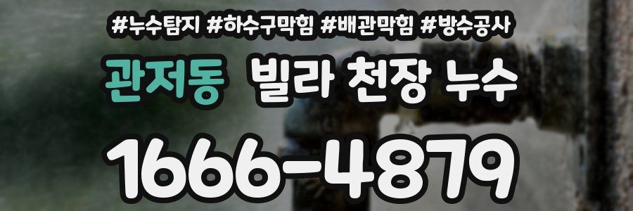 관저동 빌라 천장 누수