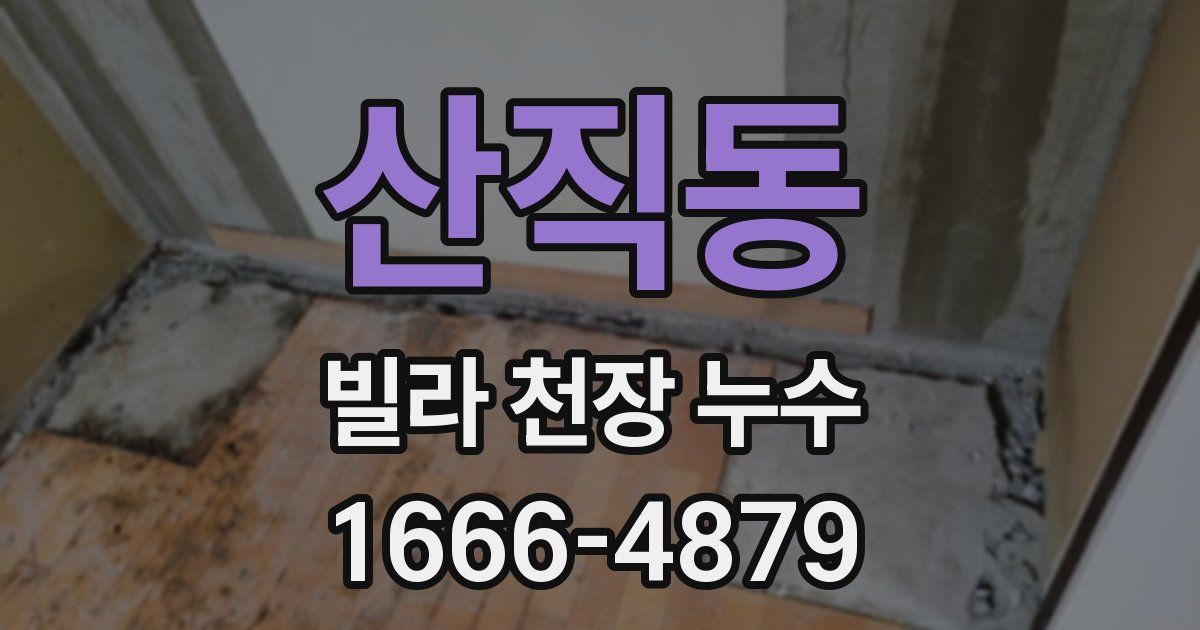 산직동 빌라 천장 누수