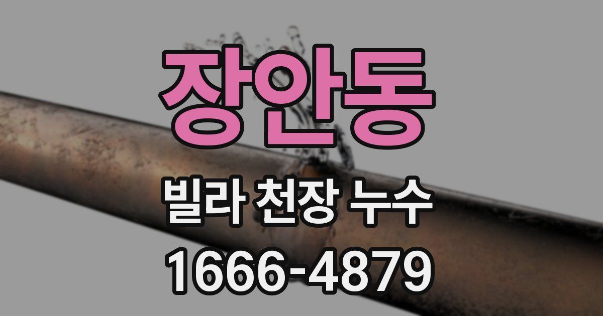 장안동 빌라 천장 누수