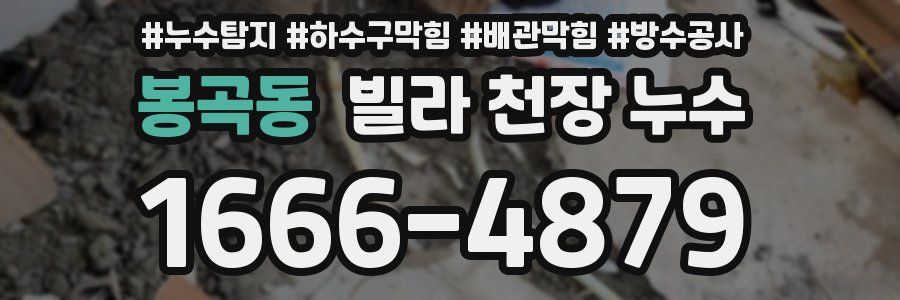 봉곡동 빌라 천장 누수