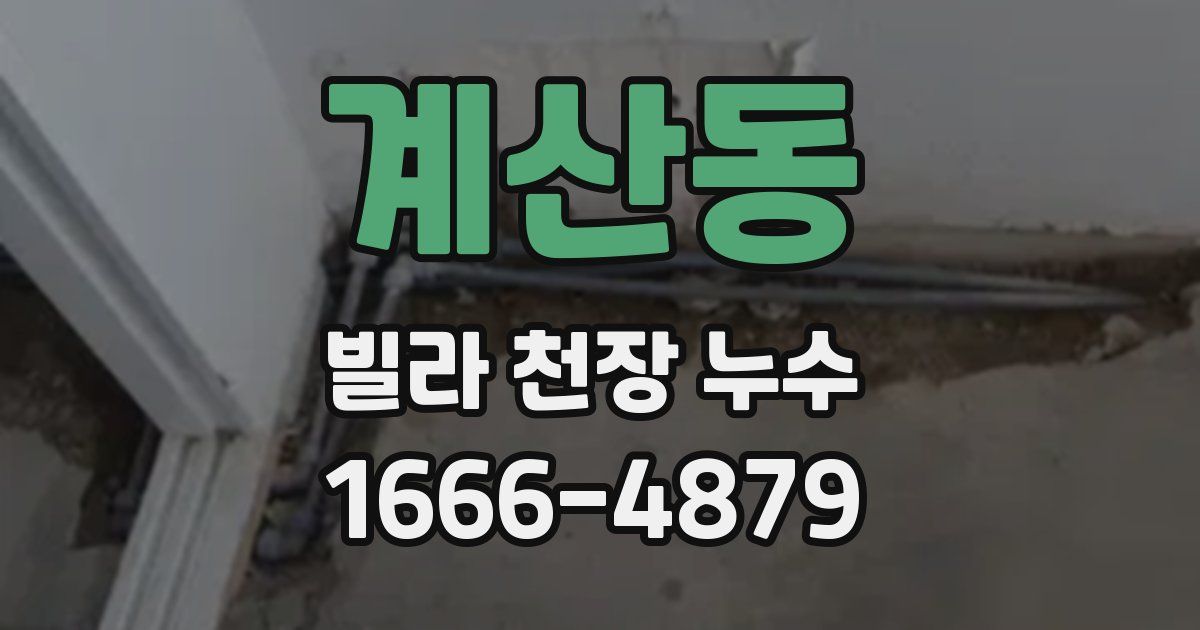 계산동 빌라 천장 누수