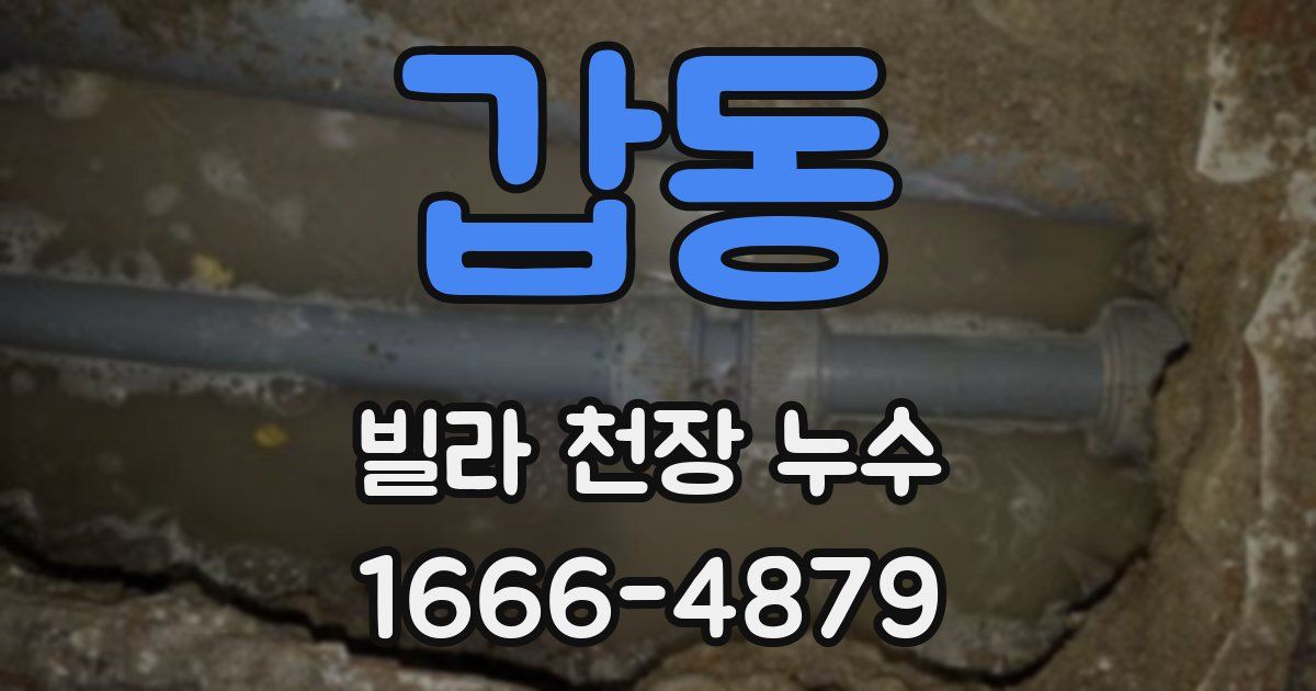 갑동 빌라 천장 누수